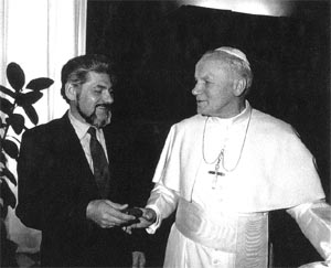 Иосиф Тереля на аудиенции у Папы Римского Иоанна Павла II