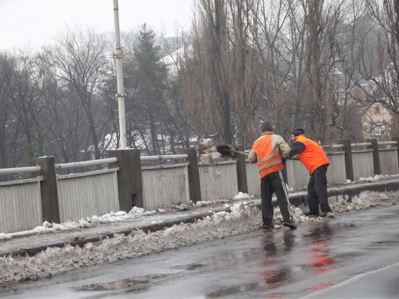 Сніг в Ужгороді розчищали 6 «одиниць техніки», 50 двірників та підприємці (ФОТО)
