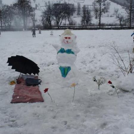 Сто рахівських школярів виготовили 42 снігові композиції (ФОТО)
