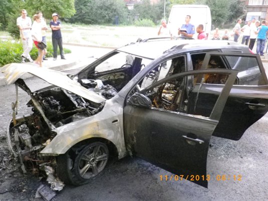 Речник закарпатської міліції побачив у підпалі авто Дорожнього контролю провокацію і політику