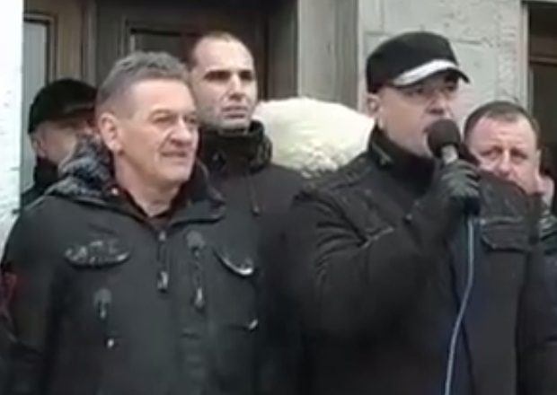 О.Ледида і С.Ратушняк на АнтиМайдані 25 січня 2014 р.