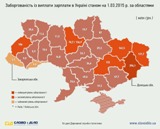 На Закарпатті найнижчий показник заборгованості по зарплаті в Україні