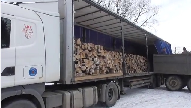 На Великоберезнянщині активісти затримали угорську вантажівку з дровами з нацпарку (ВІДЕО)
