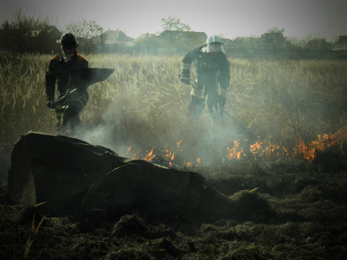 На Закарпатті за одинь день вогнеборці 10 разів виїжджали долати загорання сухої трави