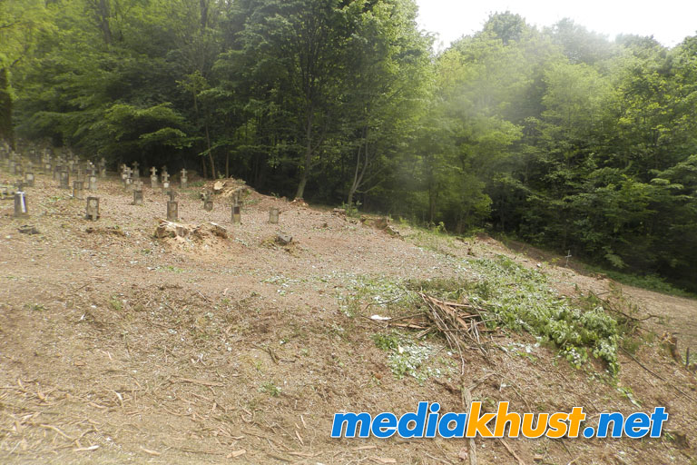 Угорці допомагають впорядковувати старовинний цвинтар у Хусті