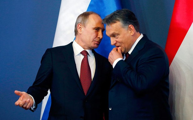 Президент РФ В.Путін і прем'єр-міністр Угорщини В.Орбан