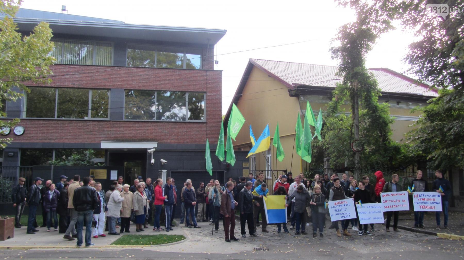 На Закарпатті активісти пікетували два угорські консульства (ВІДЕО)