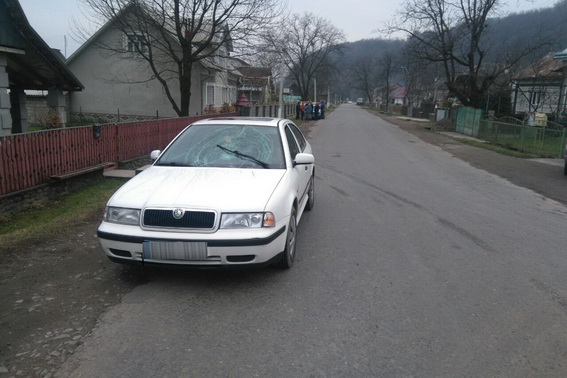 На Тячівщині Skoda Octavia наїхала на 12-річну дівчинку, що вибігла з припаркованої автівки. Дитина – в лікарні
