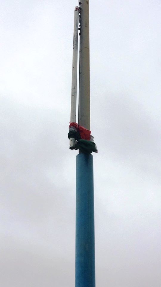 Москаль підтвердив, що угорський прапор біля Берегова зірвав вітер, а не вандали (ФОТО)