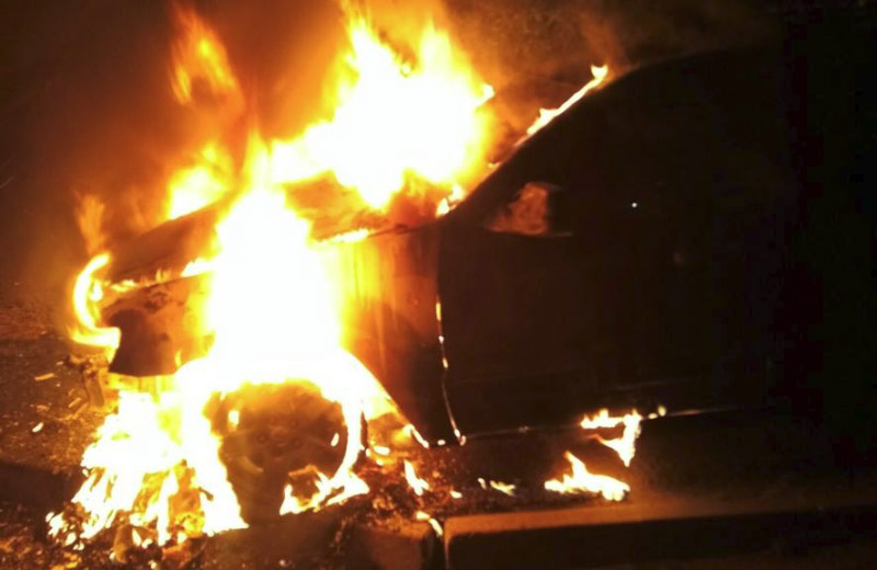 На Мукачівщині згорів Ford Fiesta