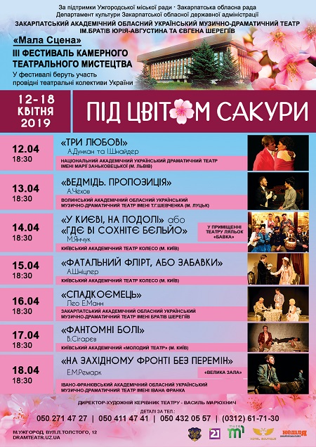 В Ужгороді наступного тижня стартує театральний "сакуровий" фестиваль