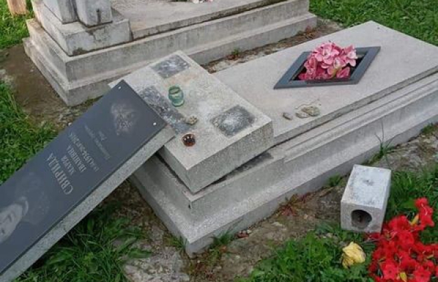 ФОТОФАКТ. На цвинтарі в Баркасові вандали повалили надмогильні пам'ятники