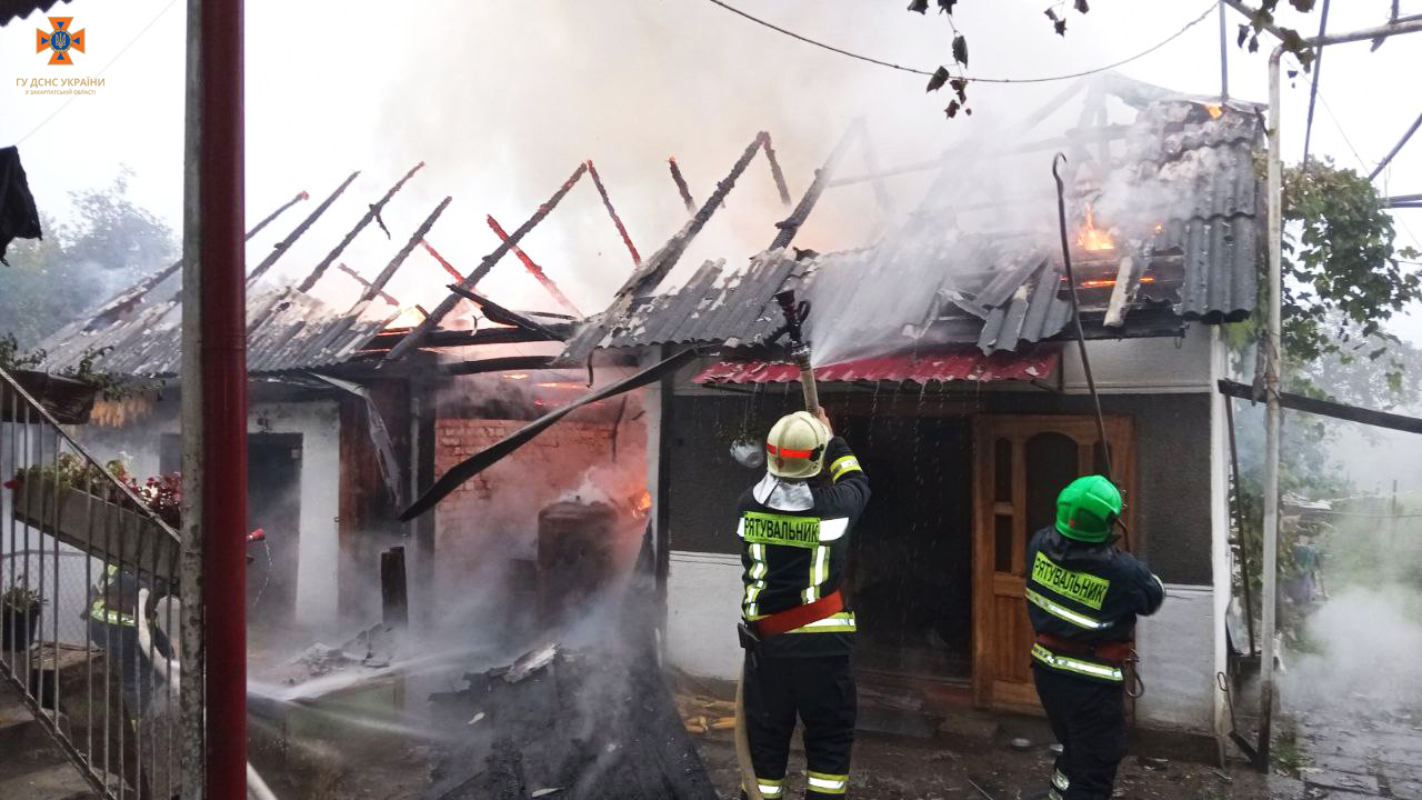 На Ужгородщині з палаючої надвірної споруди сусіди врятували корову (ФОТО) 