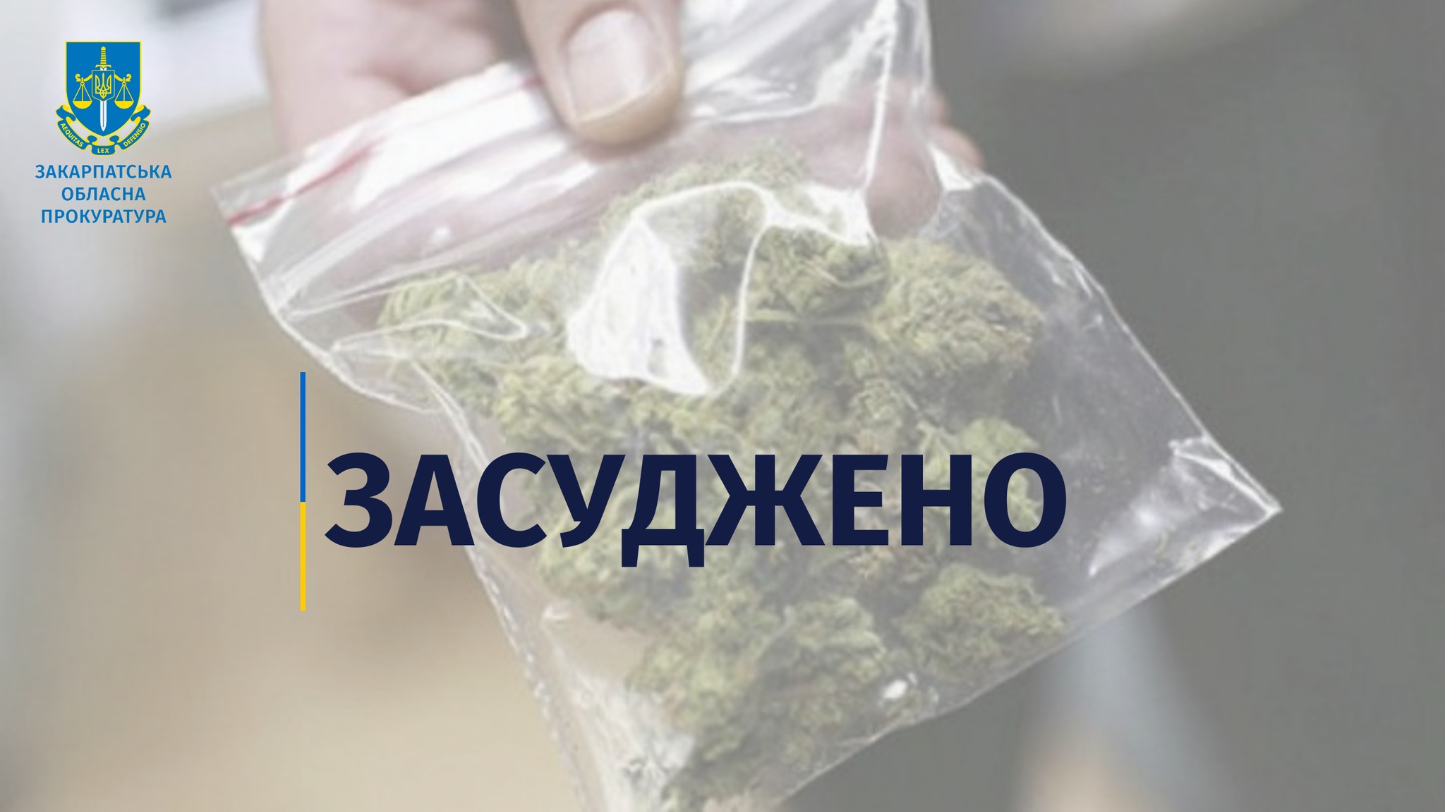 За збут наркотиків у Мукачеві місцевого жителя засудили до 6 років тюрми з конфіскацією