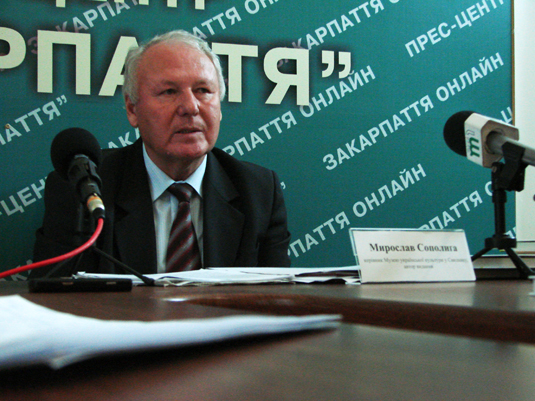 Мирослав Сополиґа в прес-центрі 