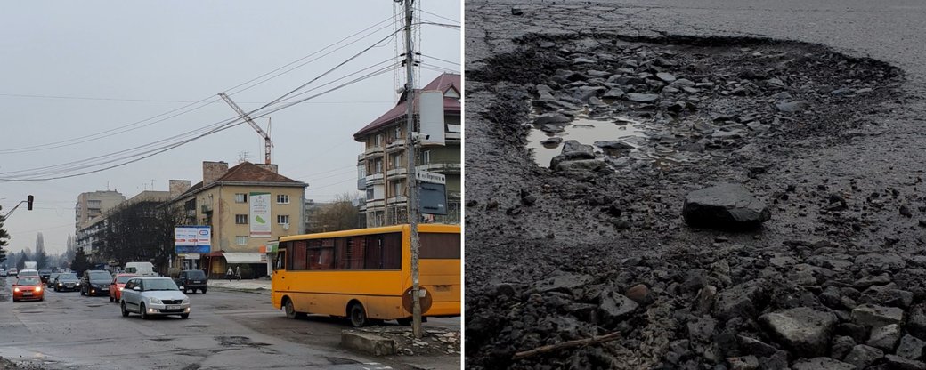 Через несприятливі погодні умови в Ужгороді призупинили ремонт доріг (ФОТО)