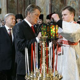 Віктор Ющенко взяв участь у молебні в пам’ять героїв Карпатської України