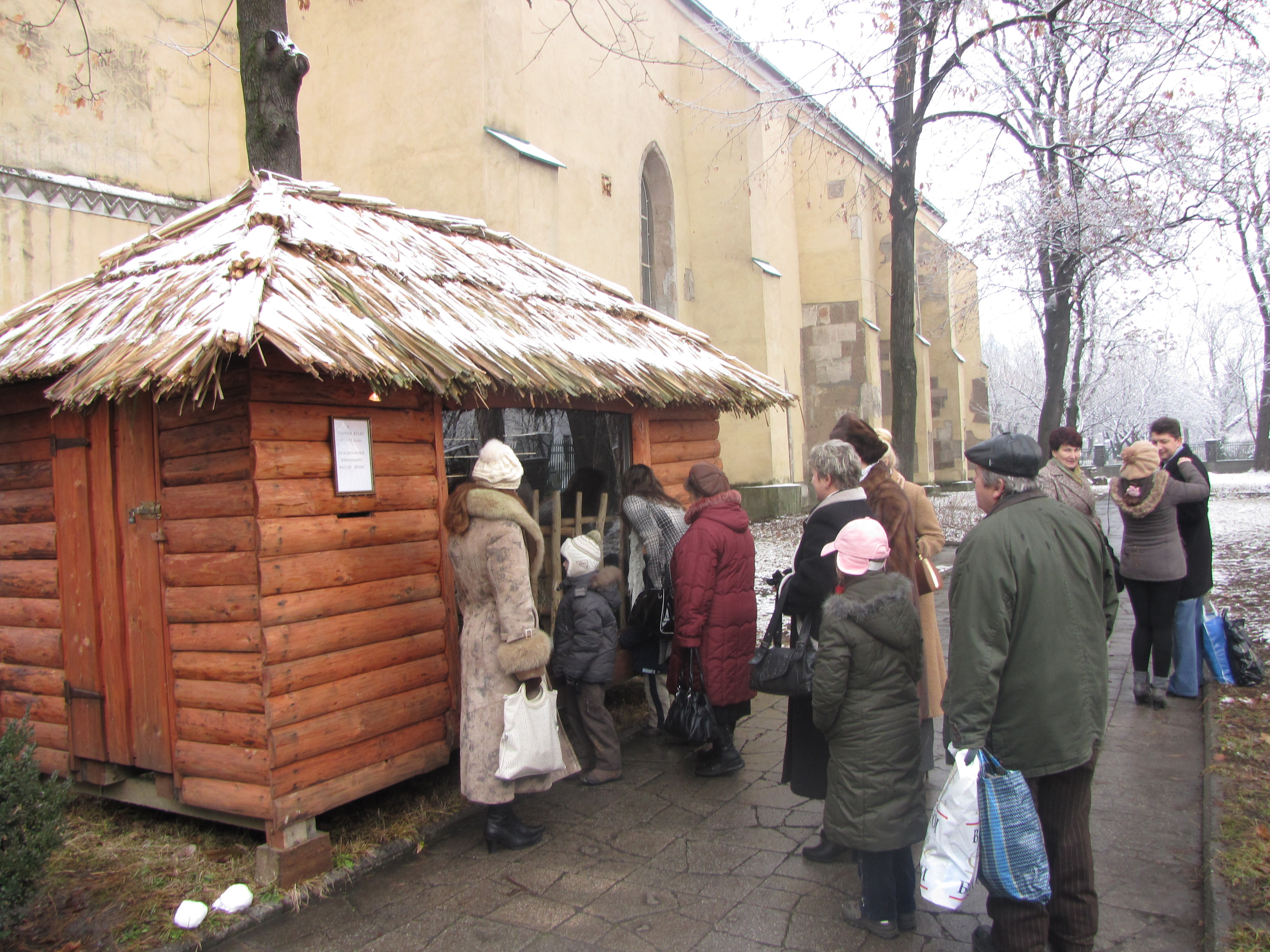У Виноградові встановили різдвяну шопку з віслюком (ФОТО)