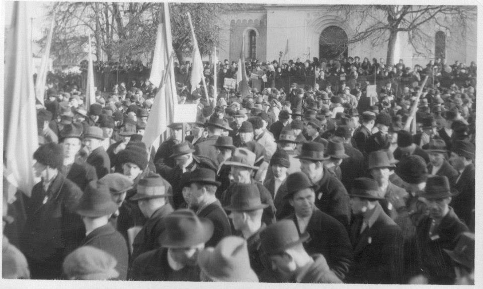 Святковий мітинг на День Злуки. Хуст, 22 січня 1939 року