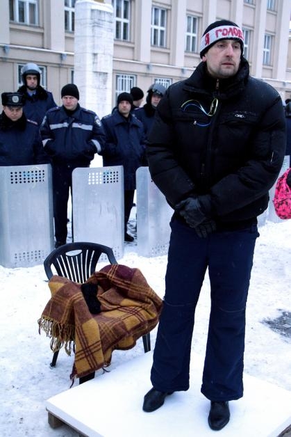 Ужгородський голодувальник - знов на Майдані (ВІДЕО)
