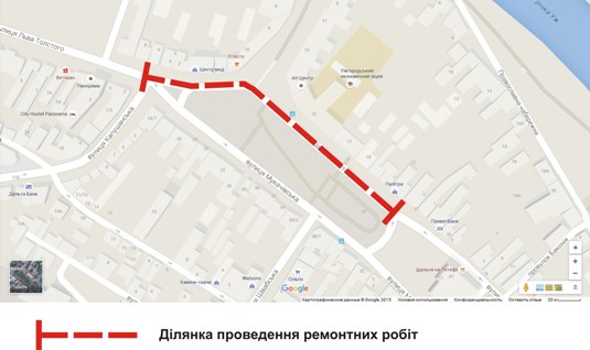 Третього листопада розпочнеться капремонт дороги на площі Петефі в Ужгороді