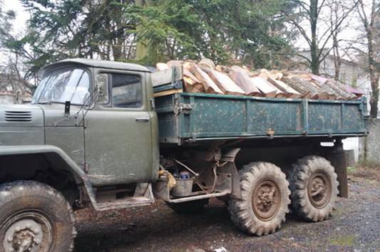 У Свалявському районі затримали вантажівку із "лівим" лісом