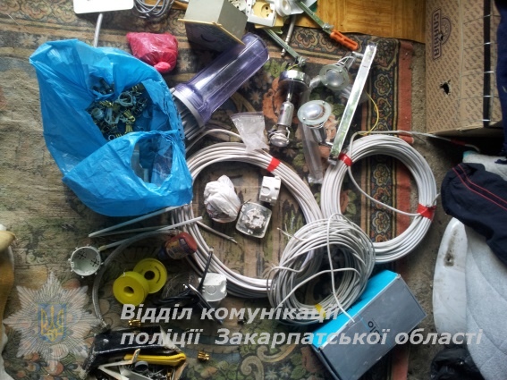 В Ужгороді молодик украв із підсобки у сусідки шланги, люстри та інструменти
