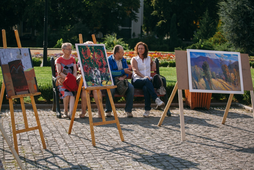 В Ужгороді художники влаштували виставку-продаж картин на підтримку 128-ї бригади (ФОТО)