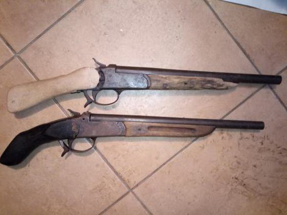 2 обрізи рушниці, револьвер, ножі й мечі та 30 г марихуани до них знайшли у хаті мешканця Білок на Іршавщині (ФОТО)