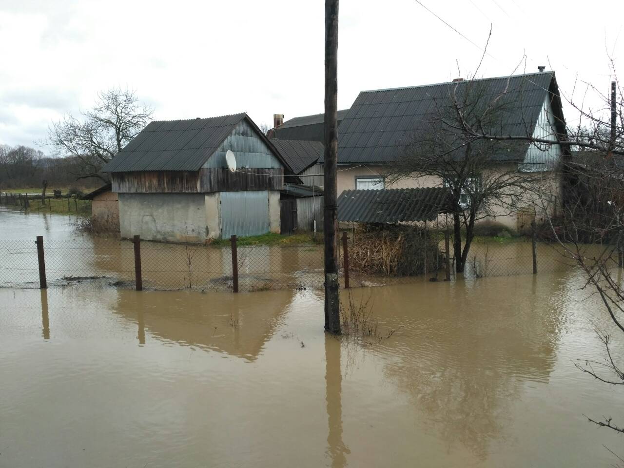 У Вонігові на Тячівщині річка прорвала дамбу й підтопила 22 житлові будинки (ФОТО)
