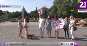 В Ужгороді пікетом під ОДА вимагали жорсткішого покарання для тих, хто знущається над тваринами (ВІДЕО)