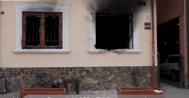 ВІДЕО з місця вибуху в офісі Товариства угорської культури Закарпаття 