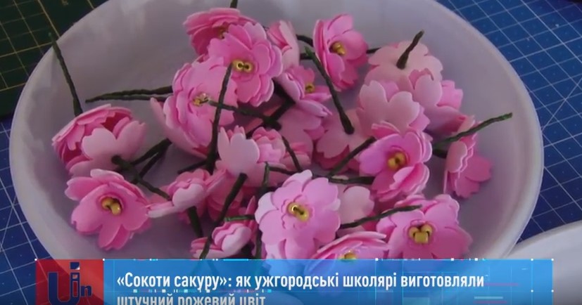 У рамках проекту "Сокоти свій варош" в Ужгороді провели майстер-клас із виготовлення квітів сакури (ВІДЕО)