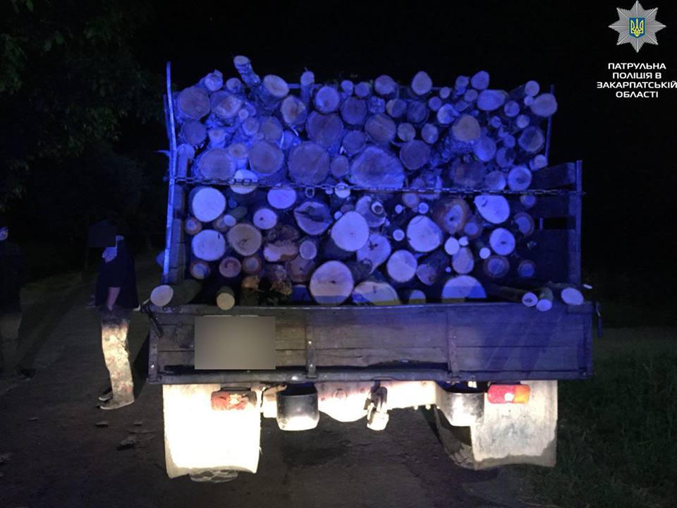 На Закарпатті зупинили ГАЗ, який перевозив деревину без відповідних документів (ФОТО)