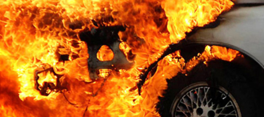 На Хустщині згорів Mercedes-Benz Vito 112 CDI