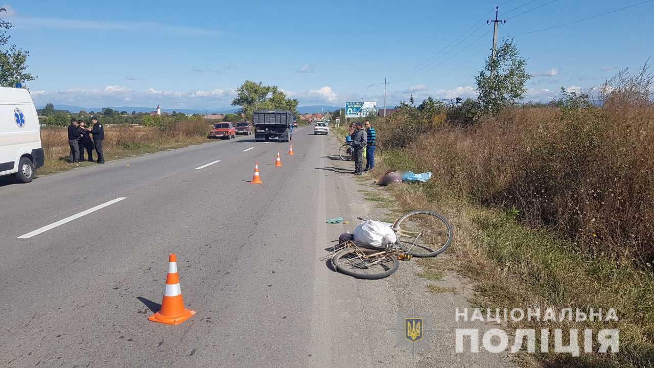 За фактом ДТП на Берегівщині, в якій загинула 74-річна велосипедистка, розпочато кримінальне провадження (ФОТО)