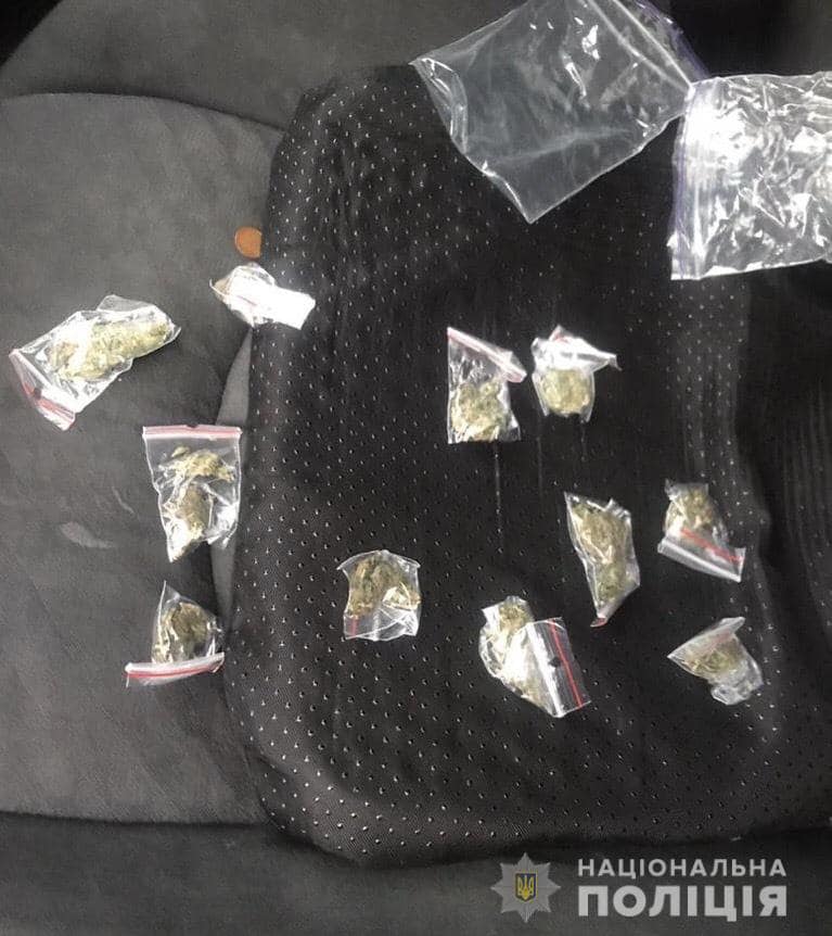 В автівці 25-річного мукачівця під час обшуку знайшли 11 пакетиків із марихуаною на продаж (ФОТО)
