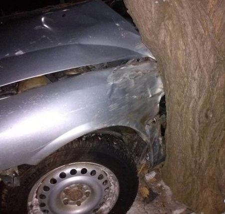 На Тячівщині внаслідок зіткнення ВАЗу з деревом водій та два пасажири отримали травми