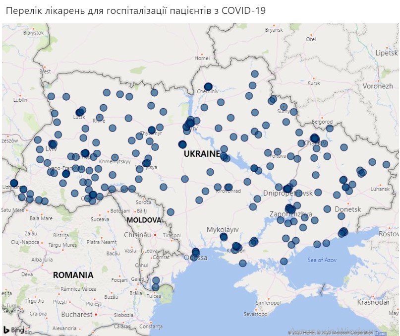 На Закарпатті визначено 11 лікарень "першої хвилі" для госпіталізації пацієнтів з COVID-19