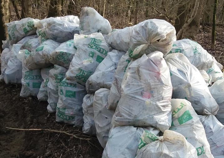 Закарпатці прибирали від закарпатського сміття береги Тиси в Угорщині (ФОТО)