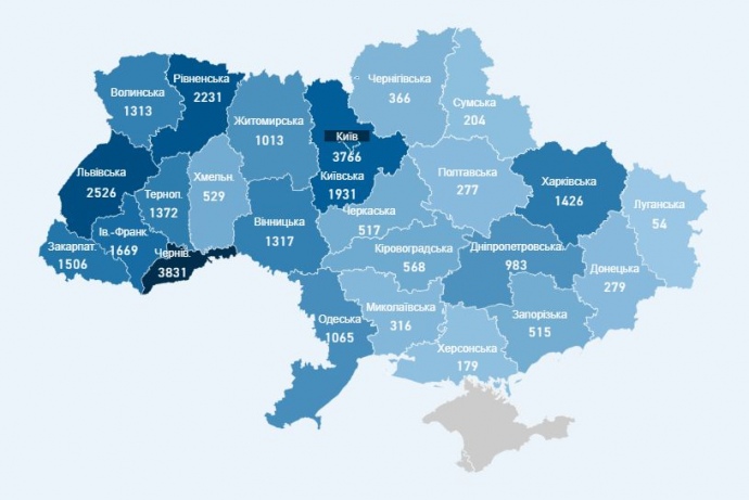 За добу 11 червня в Україні діагностували 683 нових випадки захворювання на COVID-19