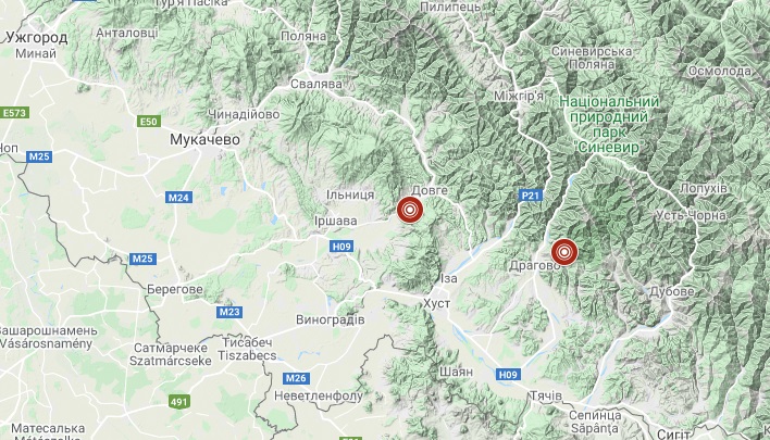 У четвер на Закарпатті зареєстрували 2 землетруси