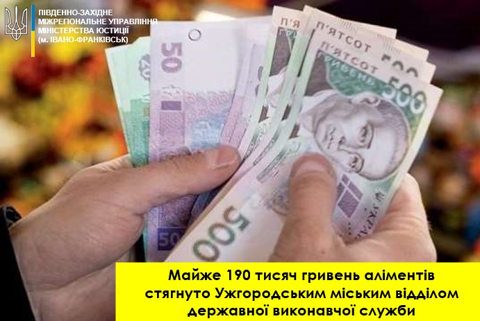 Ужгородець сплатив майже 190 тис грн аліментів