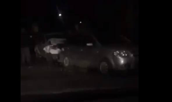 В Ужгороді в аварію потрапив поліцейський автомобіль (ВІДЕО)