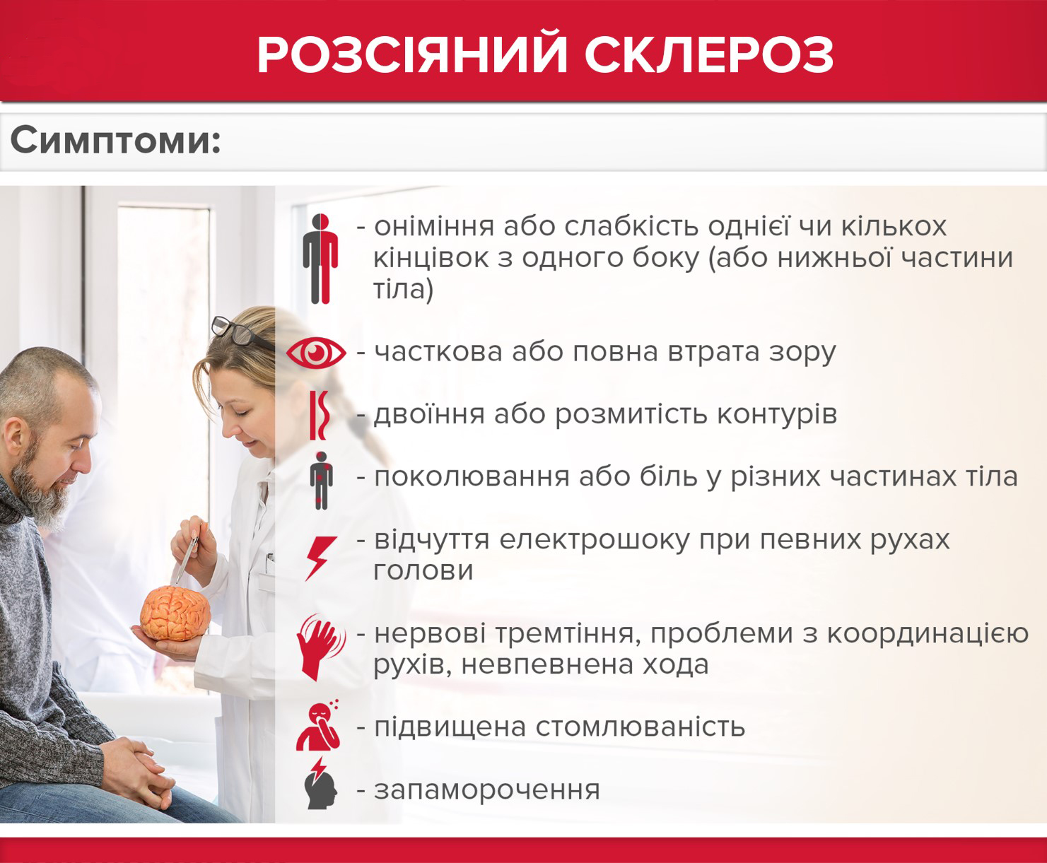 В Ужгороді безкоштовно лікуватимуть пацієнтів з рецидивуючо-ремітуючою формою розсіяного склерозу