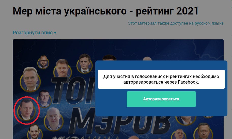 Мер Ужгорода фальсифікує свій низький рейтинг "телефонним правом" і голосуванням ботів з Фейсбуку?