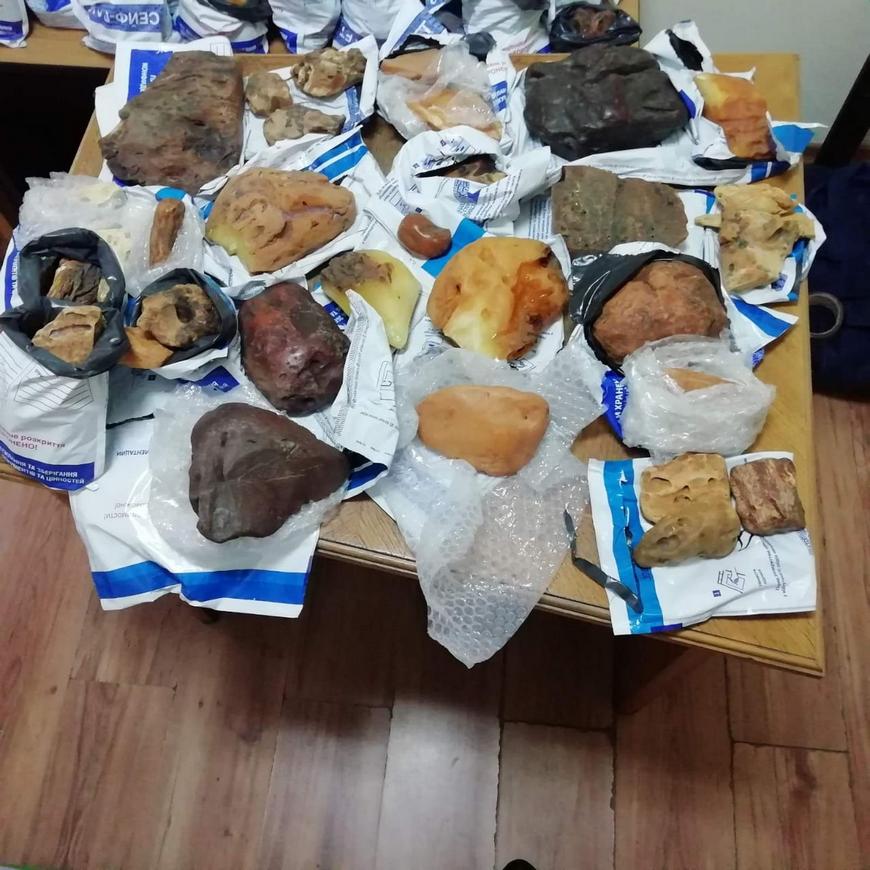 50 кг бурштину знайшли у пасажирському поїзді "Київ-Відень" на Закарпатті (ФОТО)