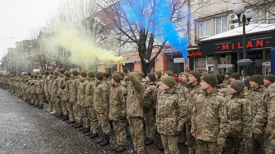 Бійцям 128-ої закарпаської бригади, що повернулися зі сходу, вручили почесні відзнаки та подяки Мукачівської міськради (ФОТО)
