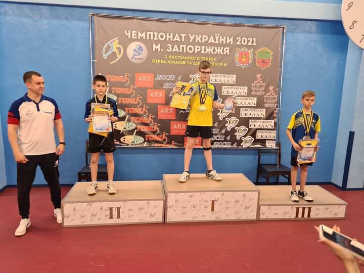 Мукачівець Саймон Енський став чемпіоном України серед мінікадетів U-11 з настільного тенісу