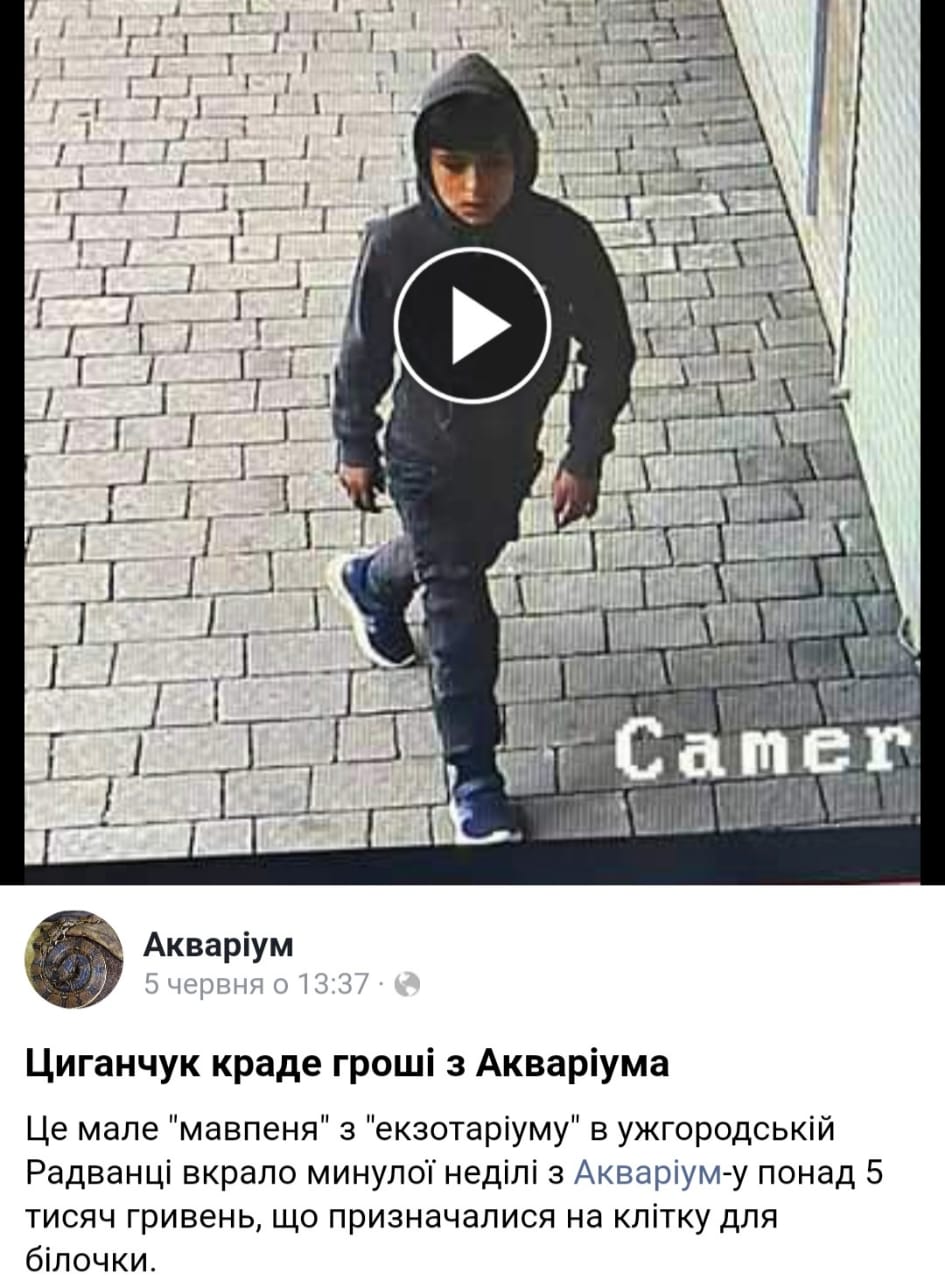 Поліція "покриває" малолітнього цигана, який вкрав гроші з ужгородського "Акваріуму" – правозахисник